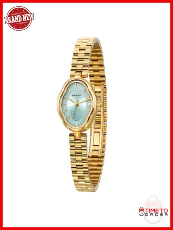 Vintage Copper Mirror Design Stainless Steel Quartz Watch Women Dainty Japanese main image 5